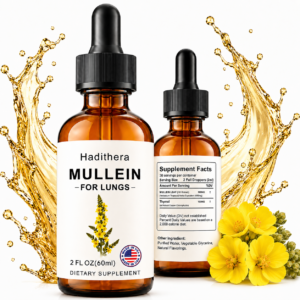 Mullein Leaf Extract Drops – Herbal Supplement for Mucus and Phlegm, Alcohol-Free - Mullein leaf Drops, 2 Fl Oz, 60 mL